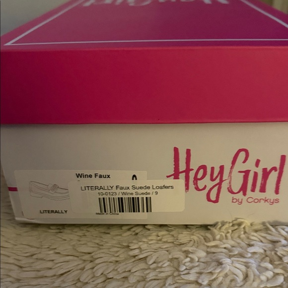 Corkys Women's Burgundy Loafers with Gold Accent - Picture 2 of 4